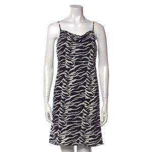 RIXO silk mini dress